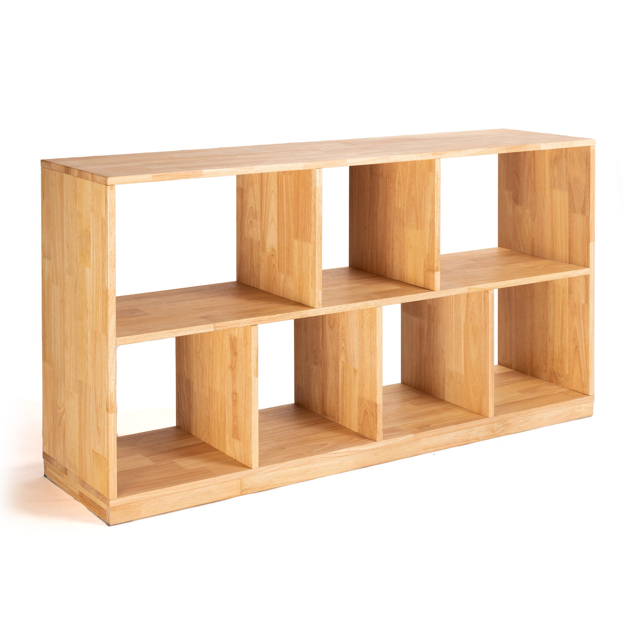 Loon Peak Zanesfield Low Bookcase Sofa Console Solid Wood Open Shelving Wayfair
